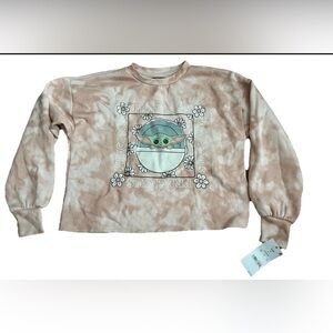 Girls Baby Yoda Tie Dye Shirt